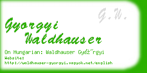 gyorgyi waldhauser business card